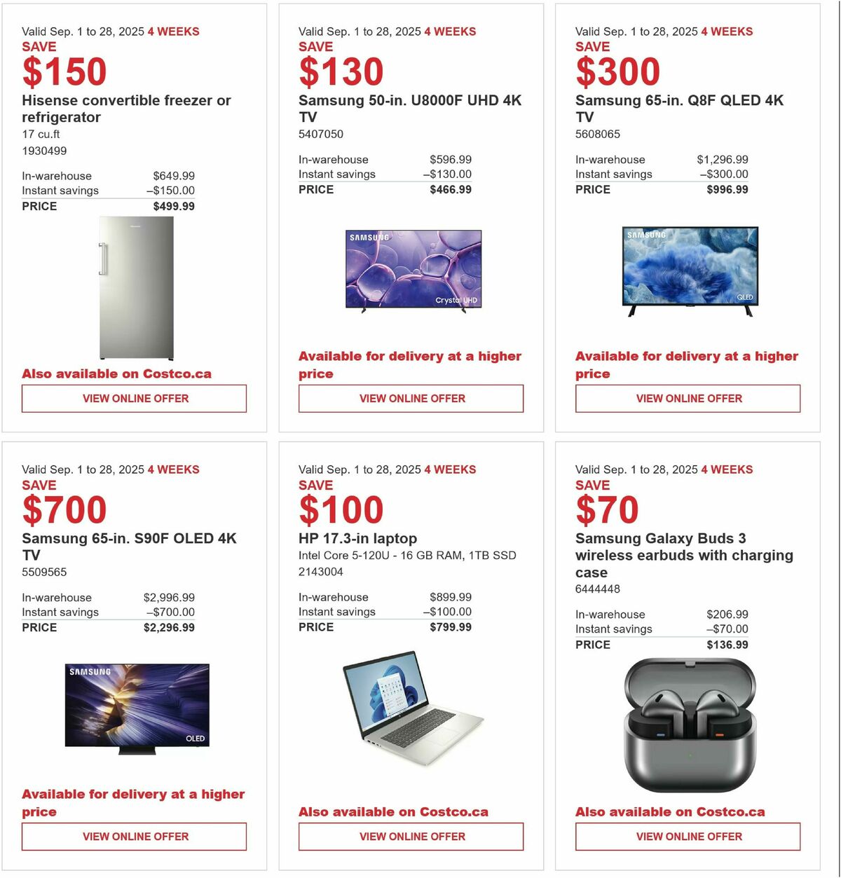 Costco Flyer from September 1