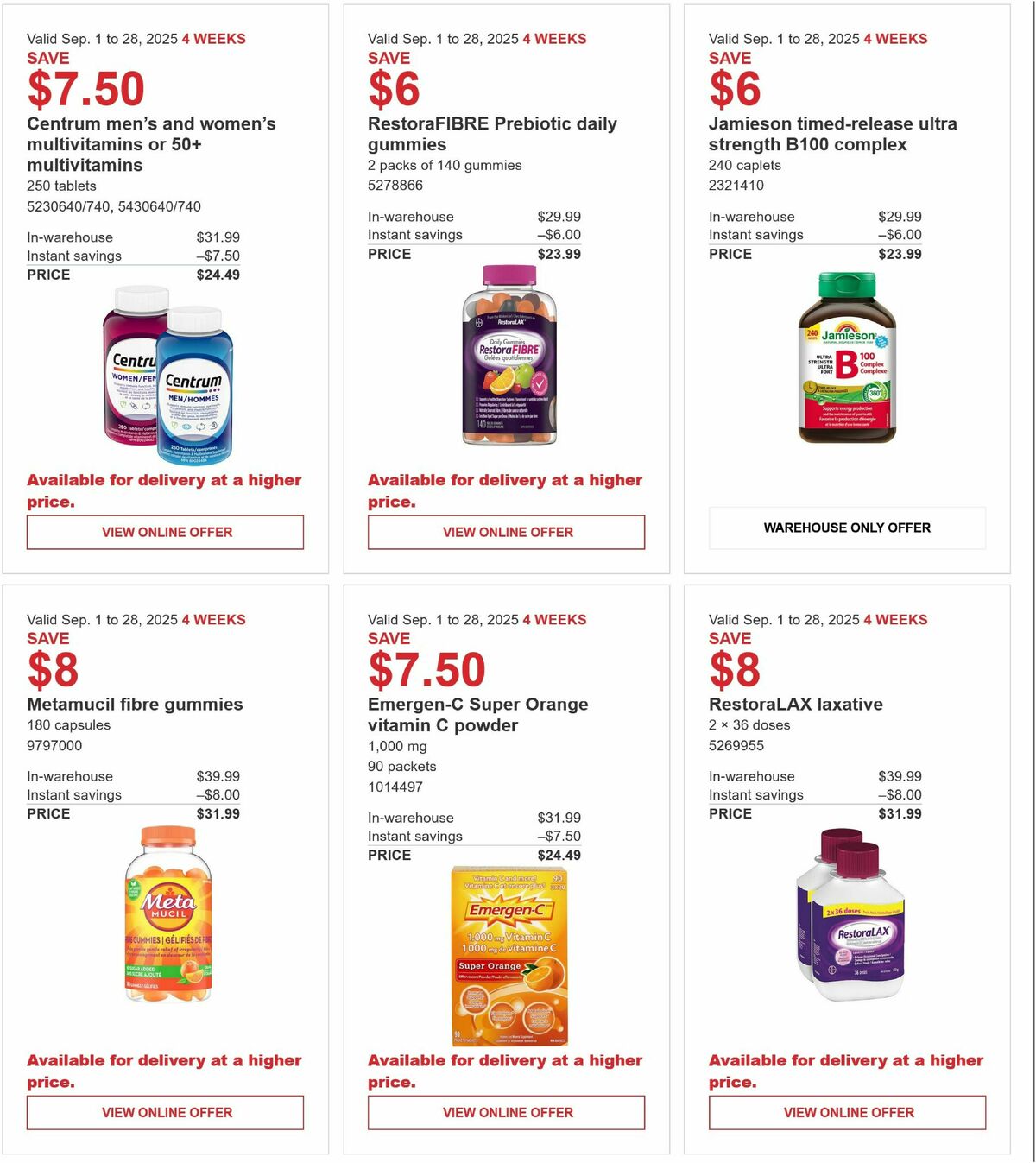 Costco Flyer from September 1