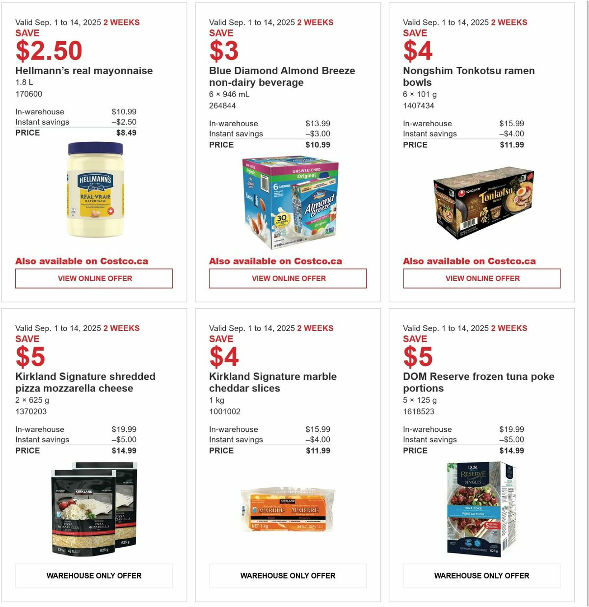 Costco Flyer from September 1