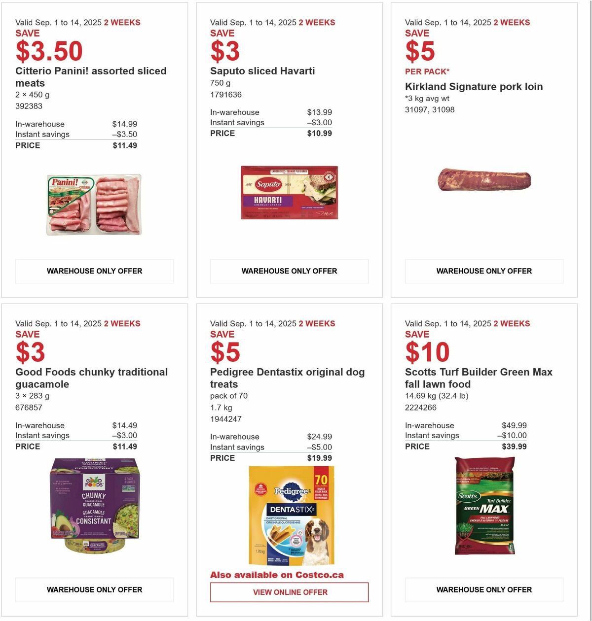 Costco Flyer from September 1