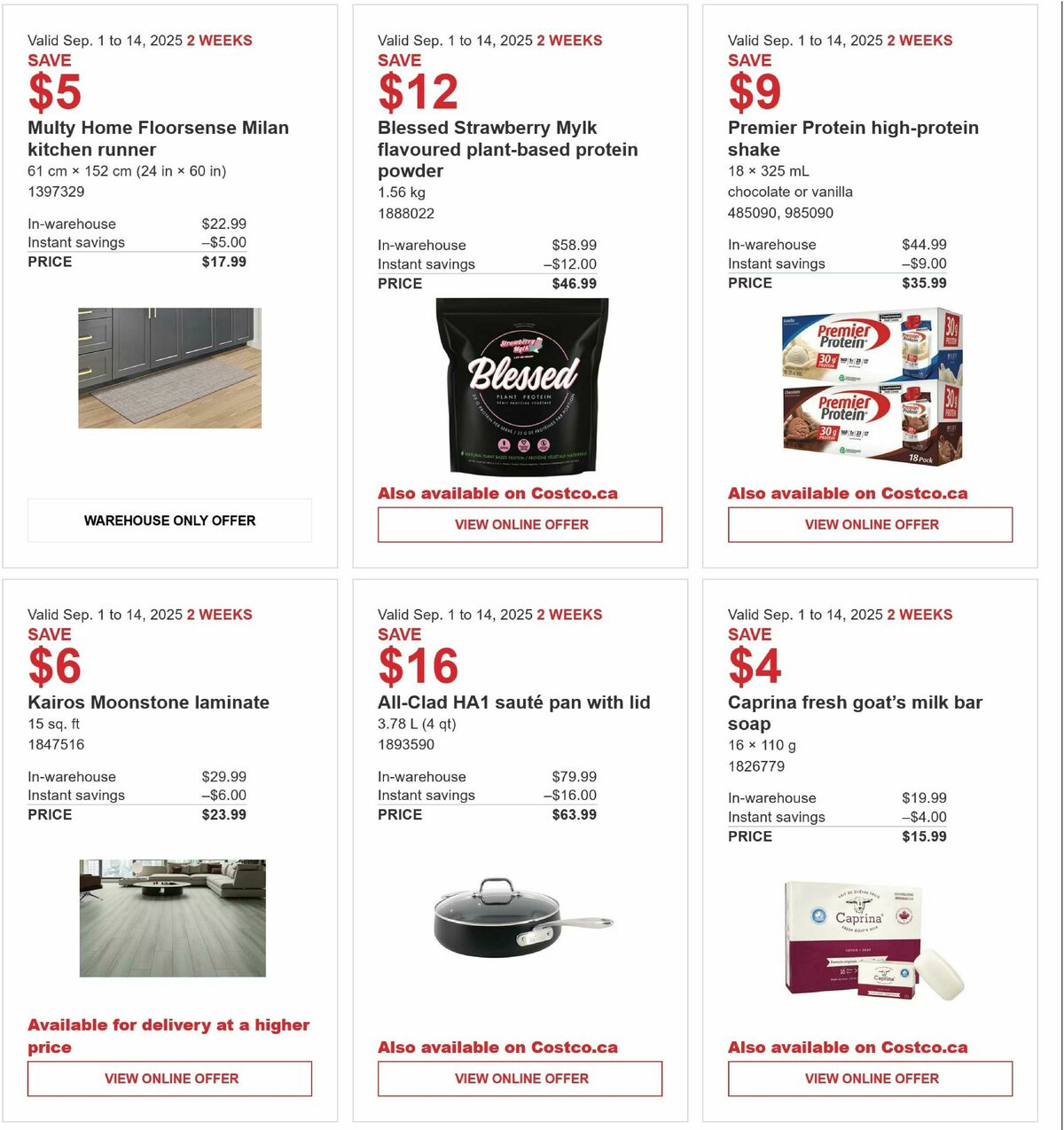 Costco Flyer from September 1