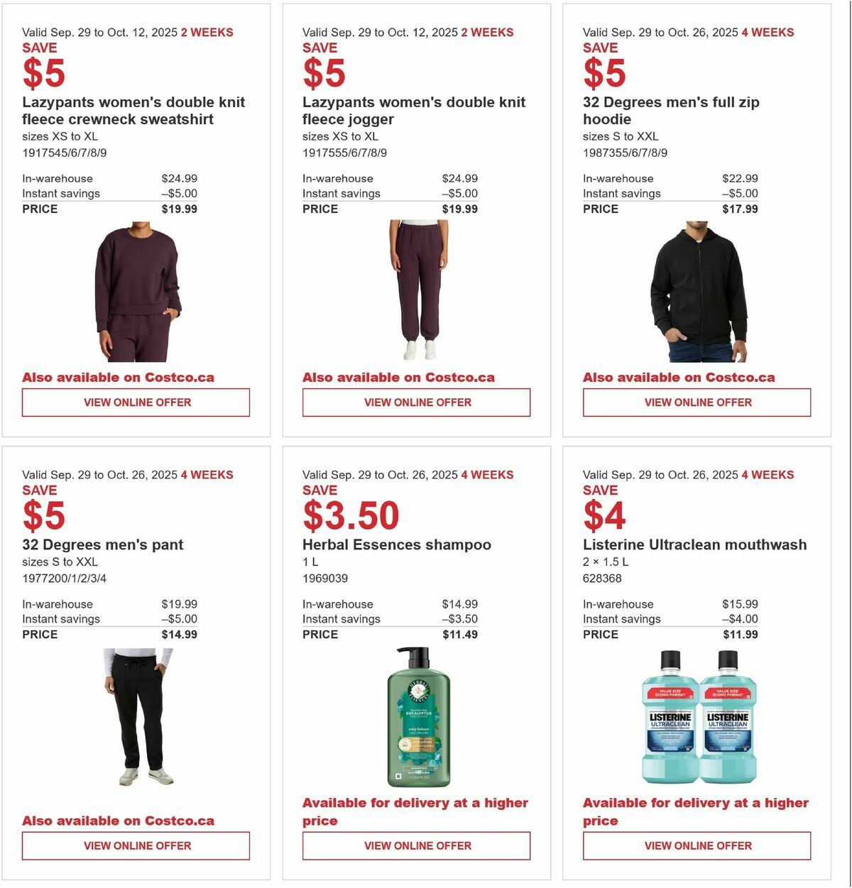 Costco Flyer from September 29