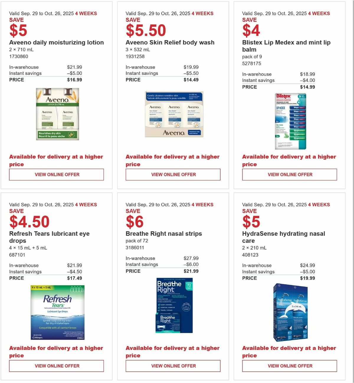 Costco Flyer from September 29