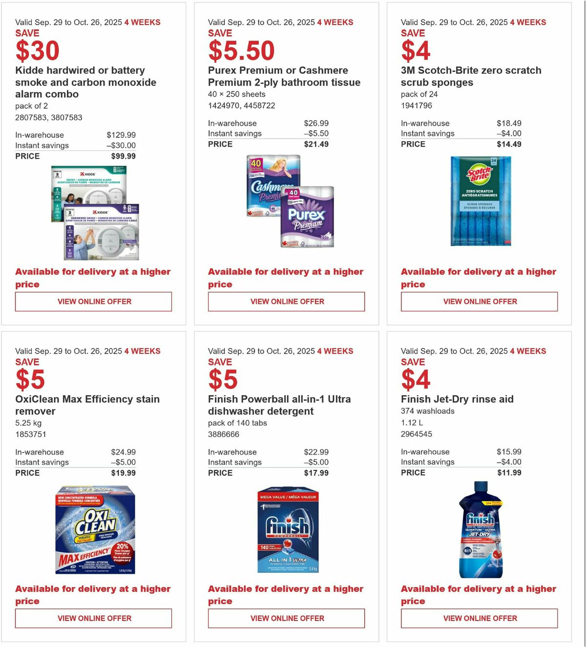 Costco Flyer from September 29