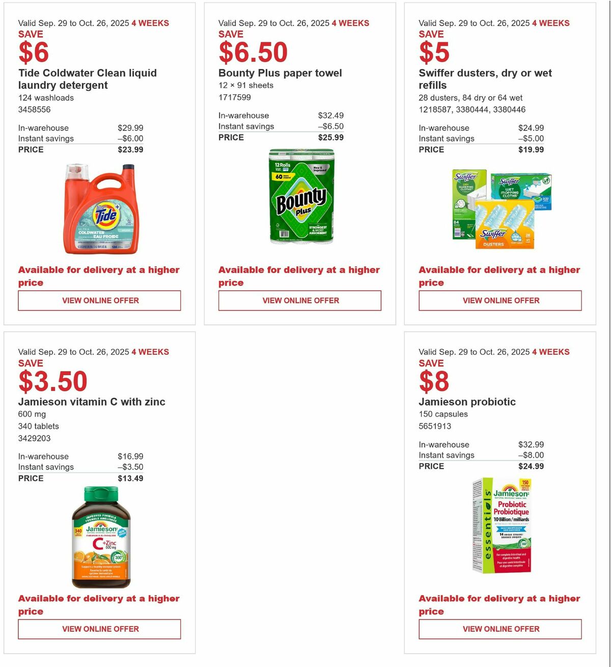 Costco Flyer from September 29