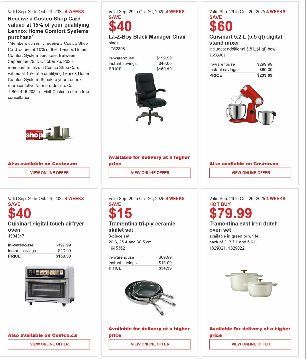 Costco Flyer from September 29