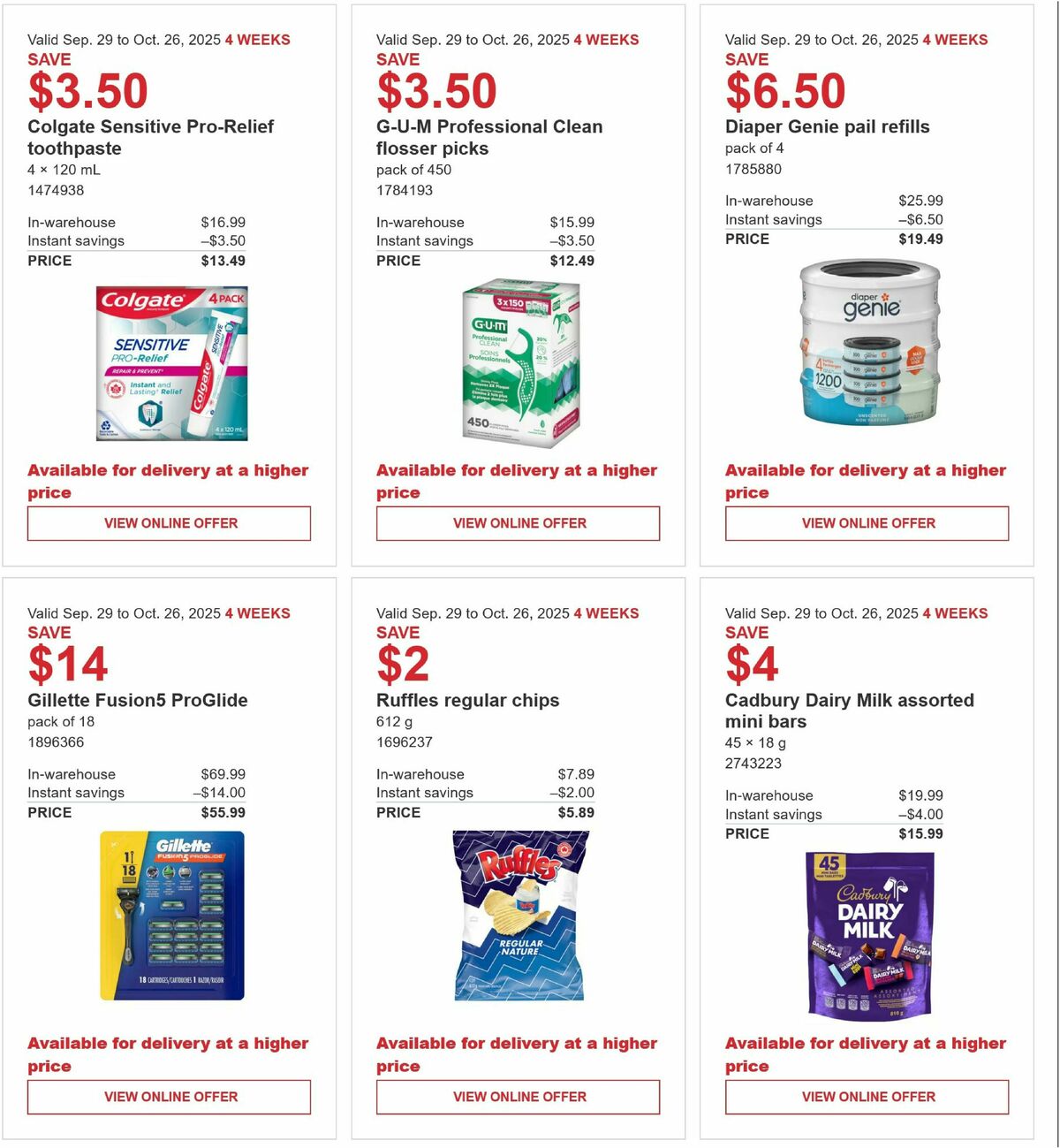 Costco Flyer from September 29