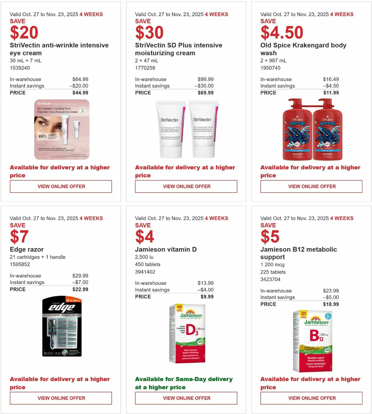 Costco Flyer from October 27