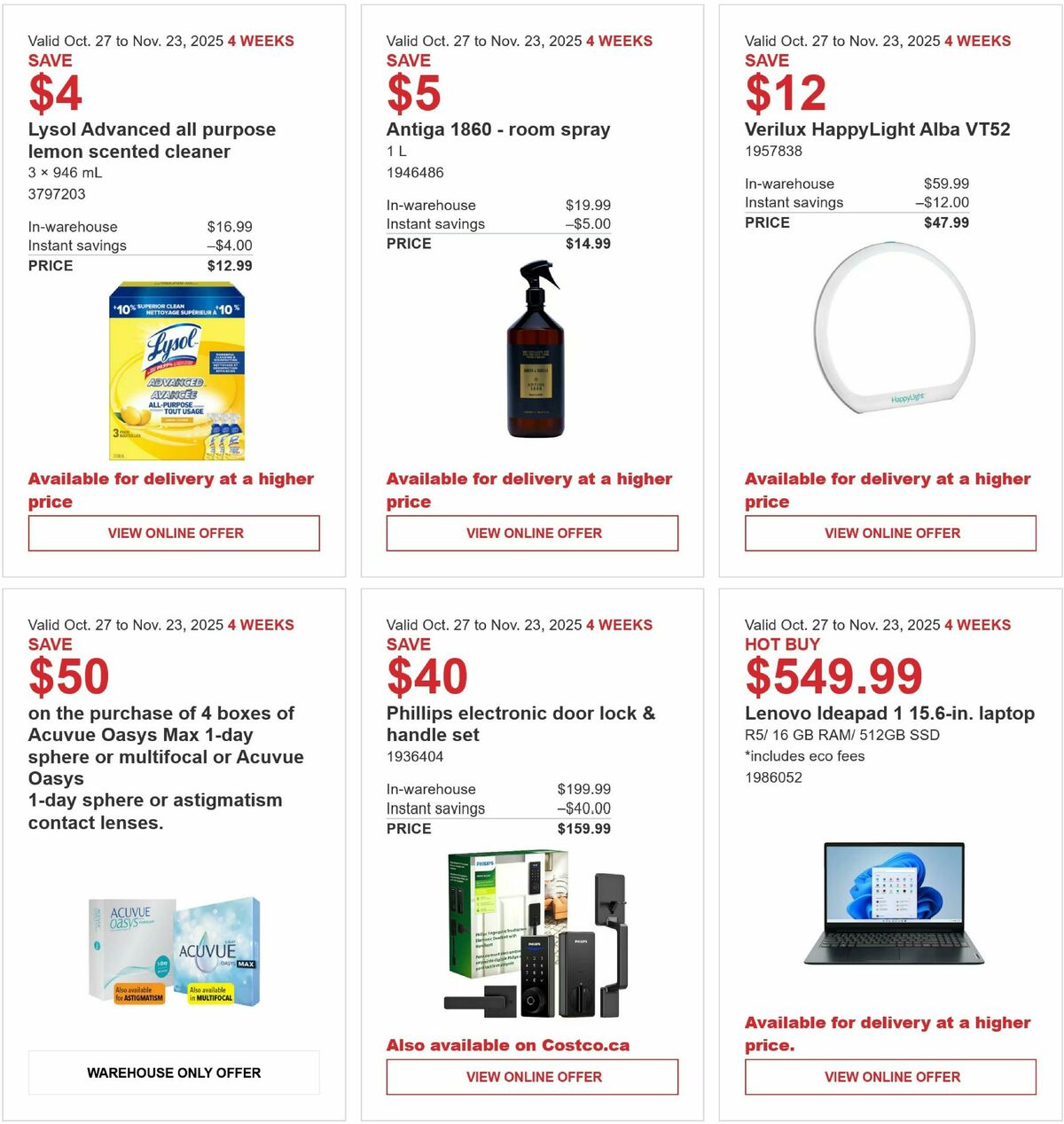 Costco Flyer from October 27