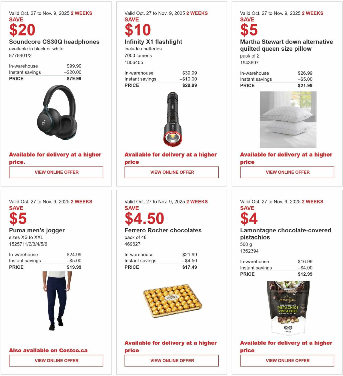 Costco Flyer from October 27