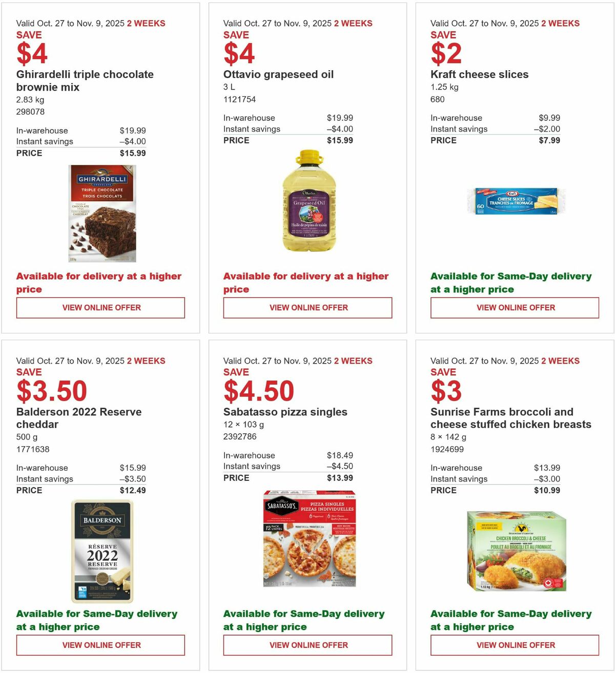 Costco Flyer from October 27