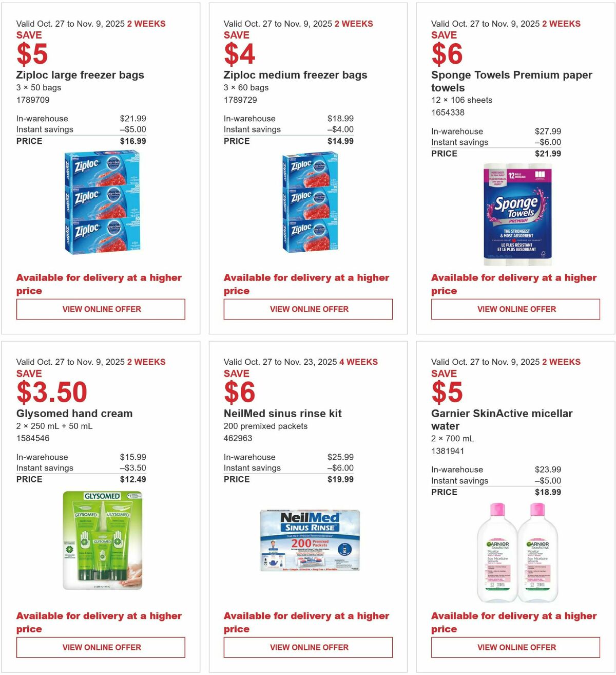 Costco Flyer from October 27