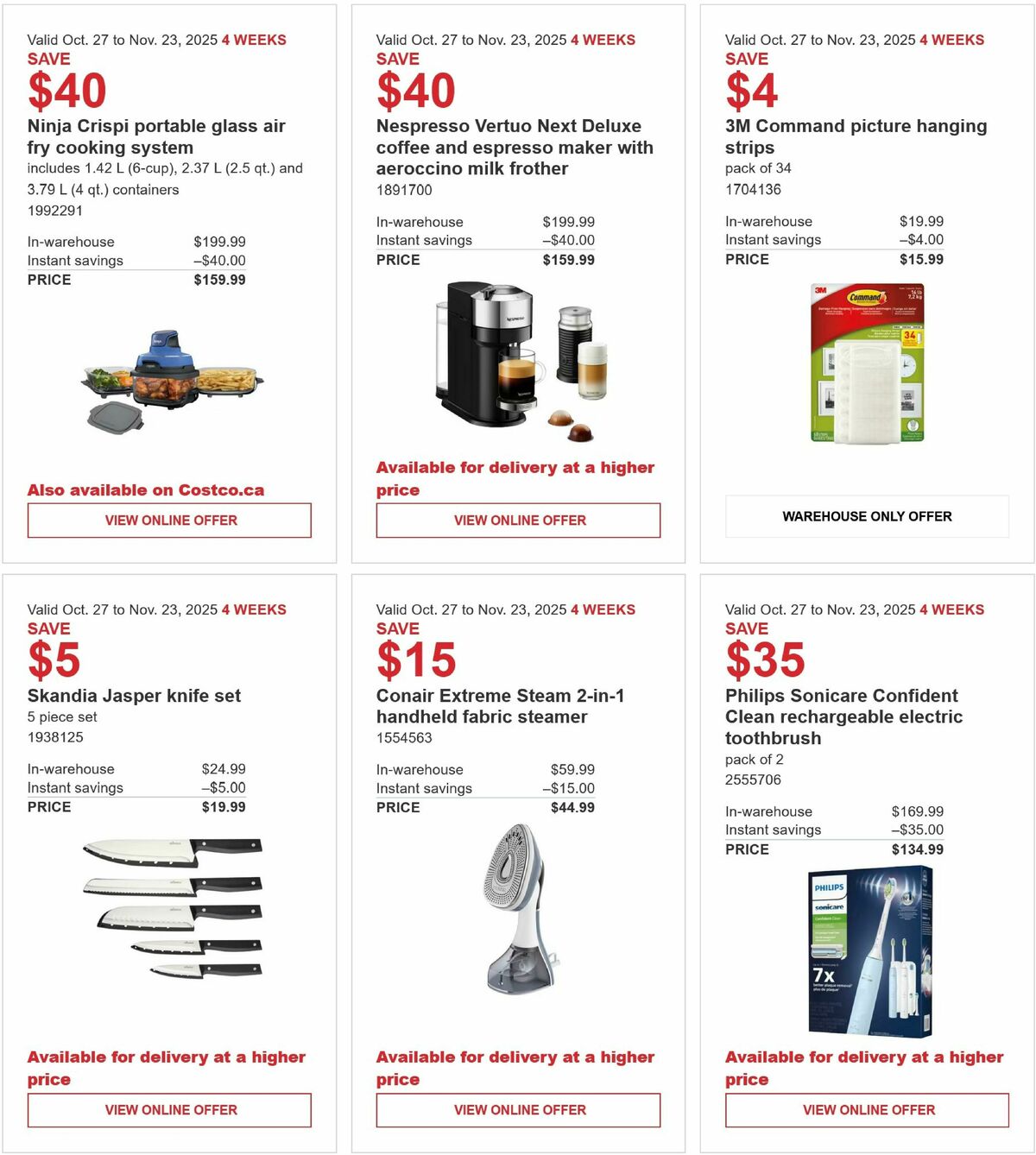 Costco Flyer from October 27