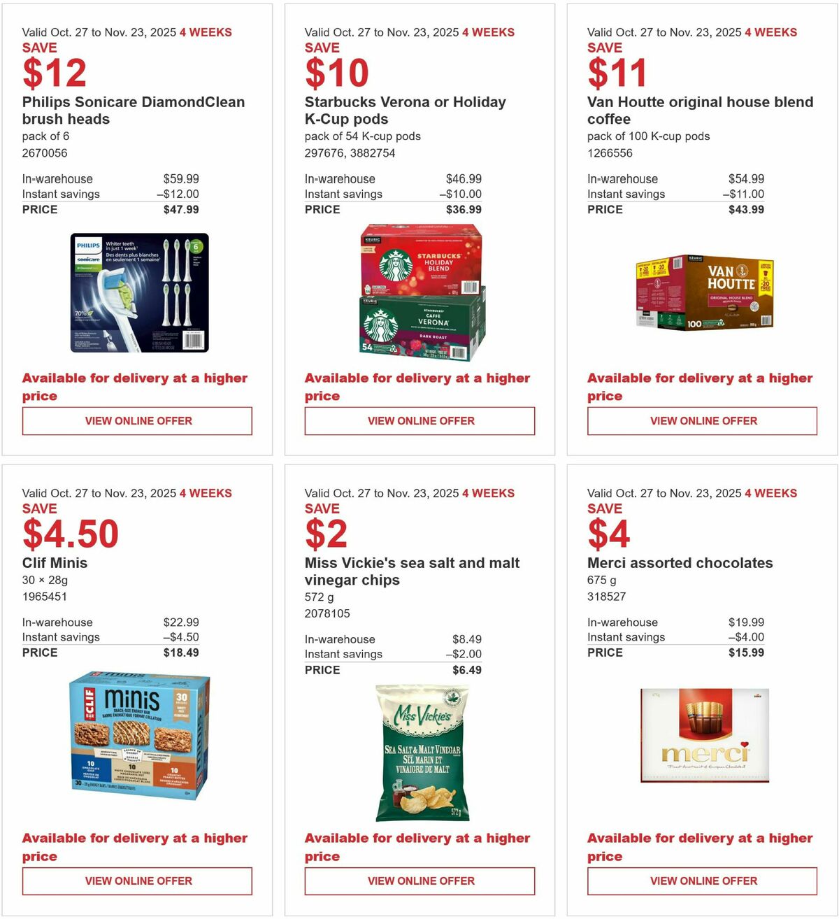 Costco Flyer from October 27