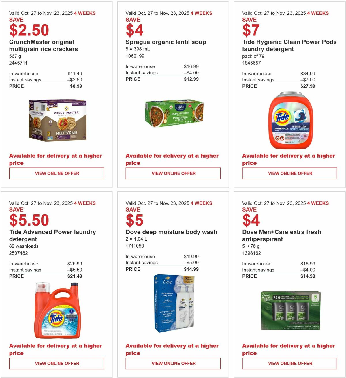 Costco Flyer from October 27