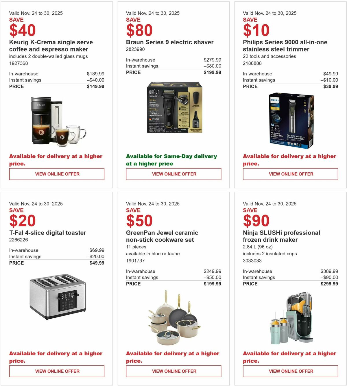 Costco Black Friday Flyer from November 24