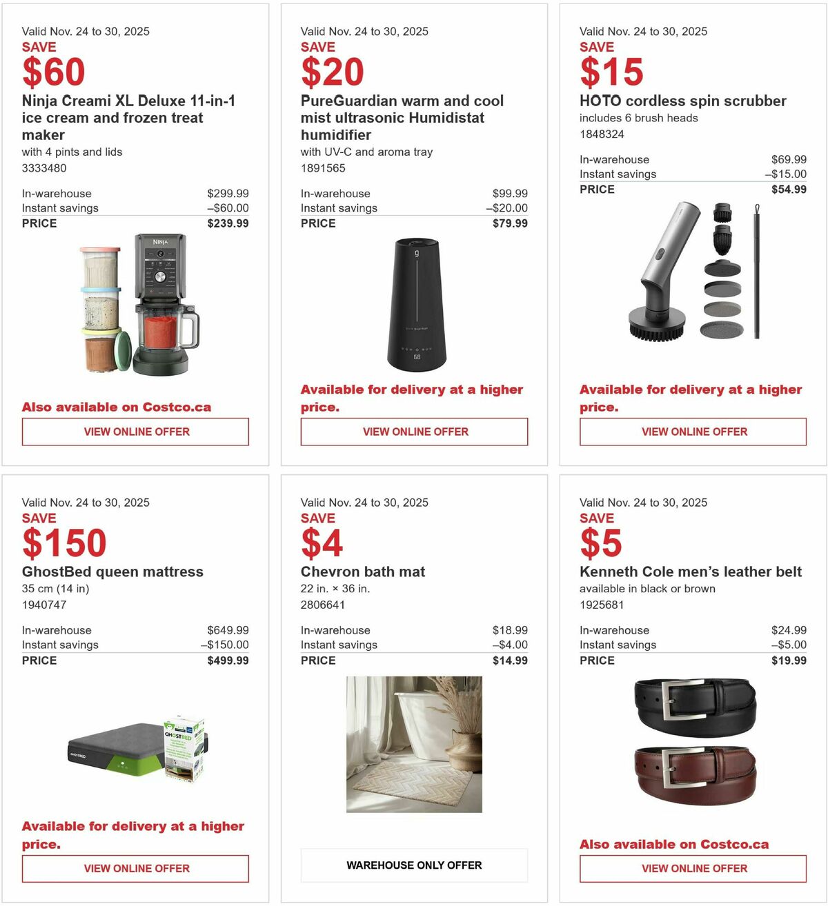 Costco Black Friday Flyer from November 24