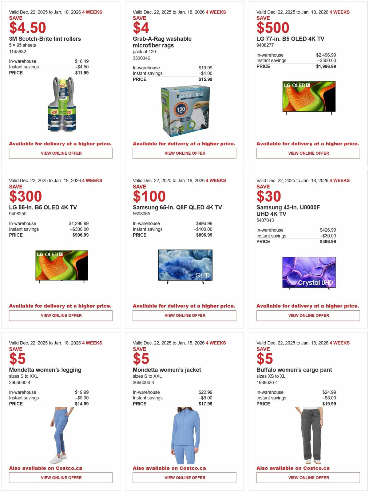 Costco Flyer from December 22