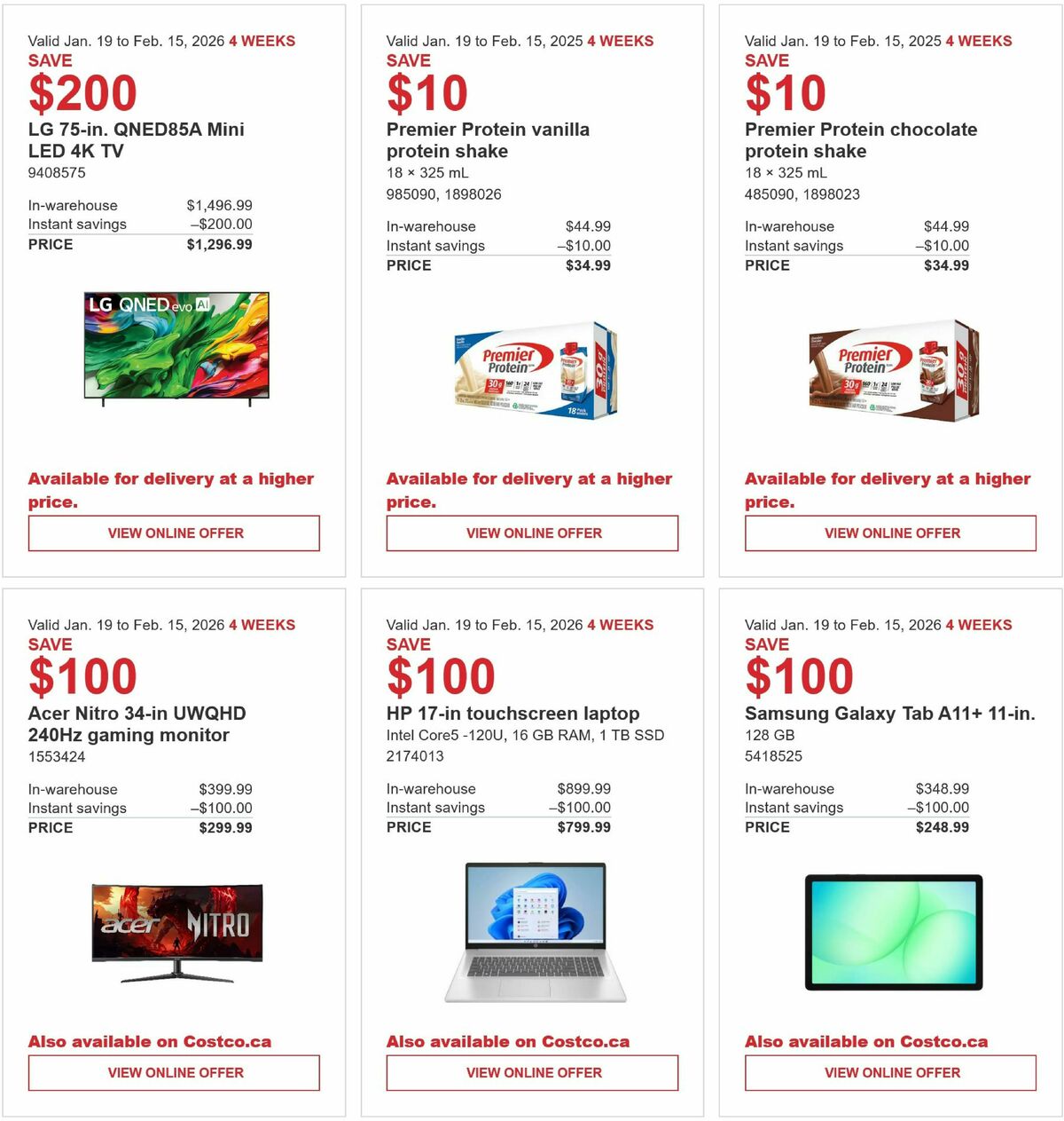 Costco Flyer from January 19