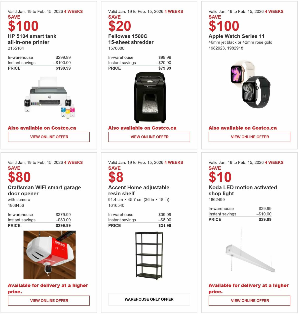 Costco Flyer from January 19