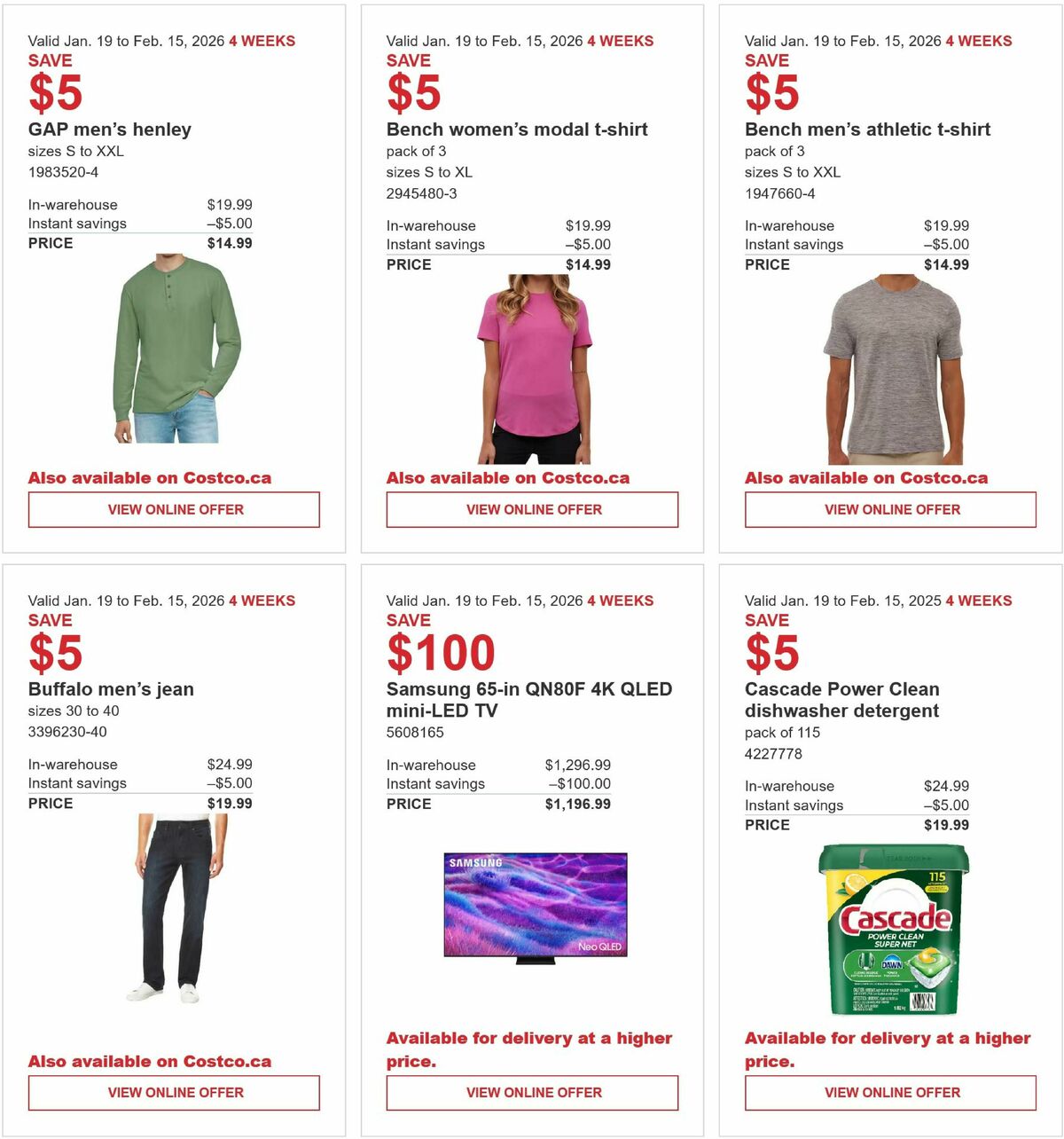 Costco Flyer from January 19