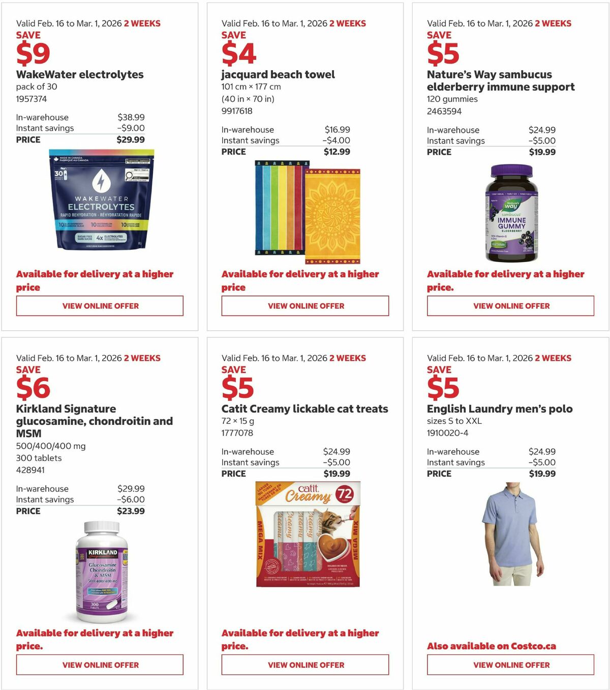 Costco Flyer from February 16