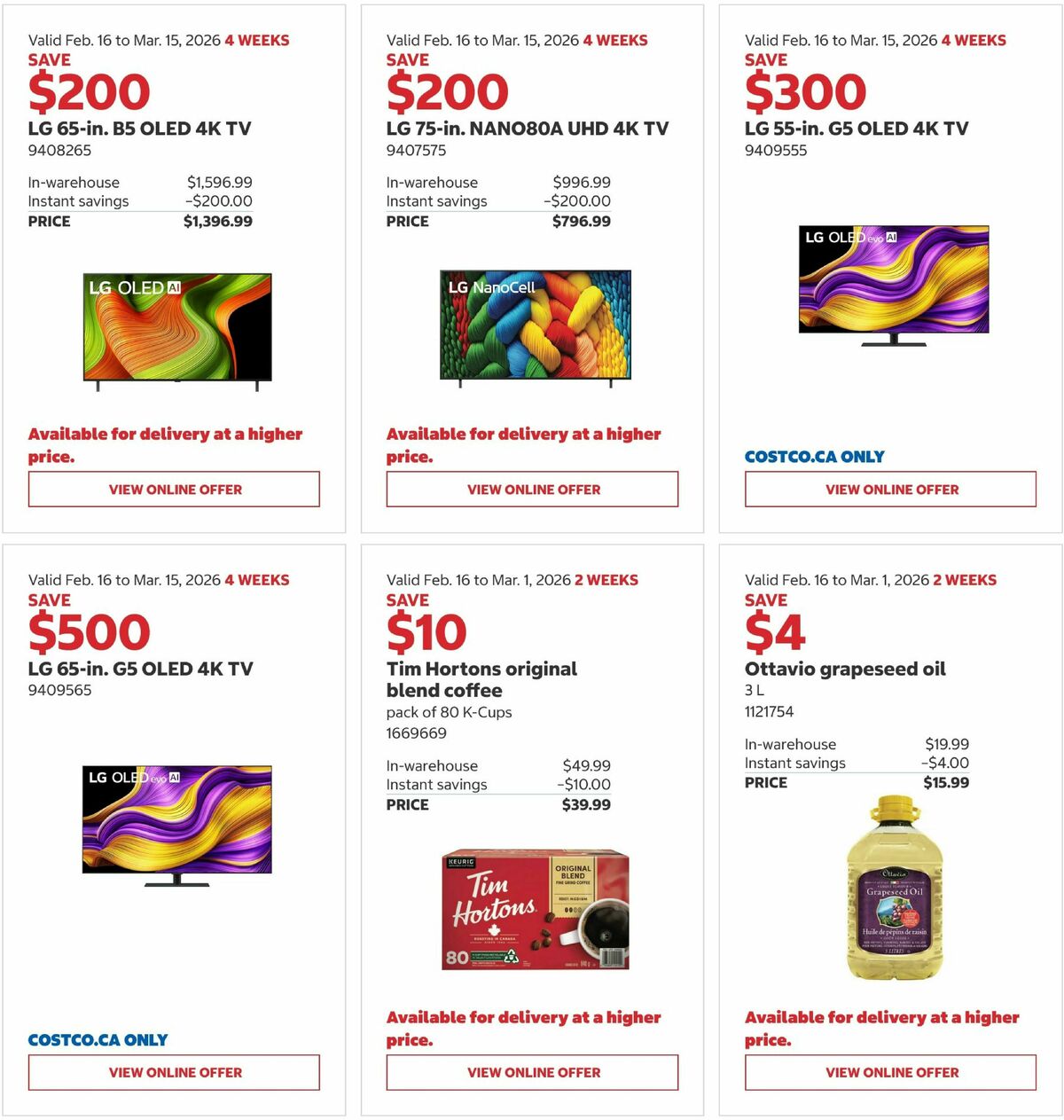 Costco Flyer from February 16