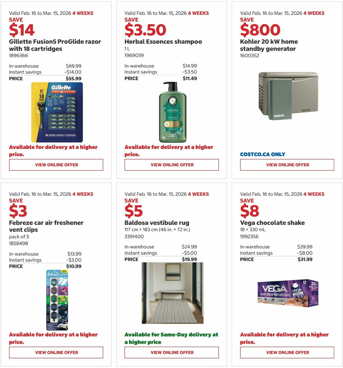 Costco Flyer from February 16
