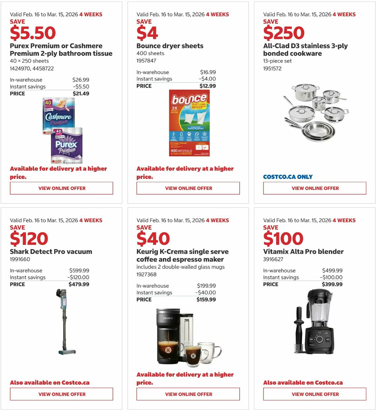 Costco Flyer from February 16