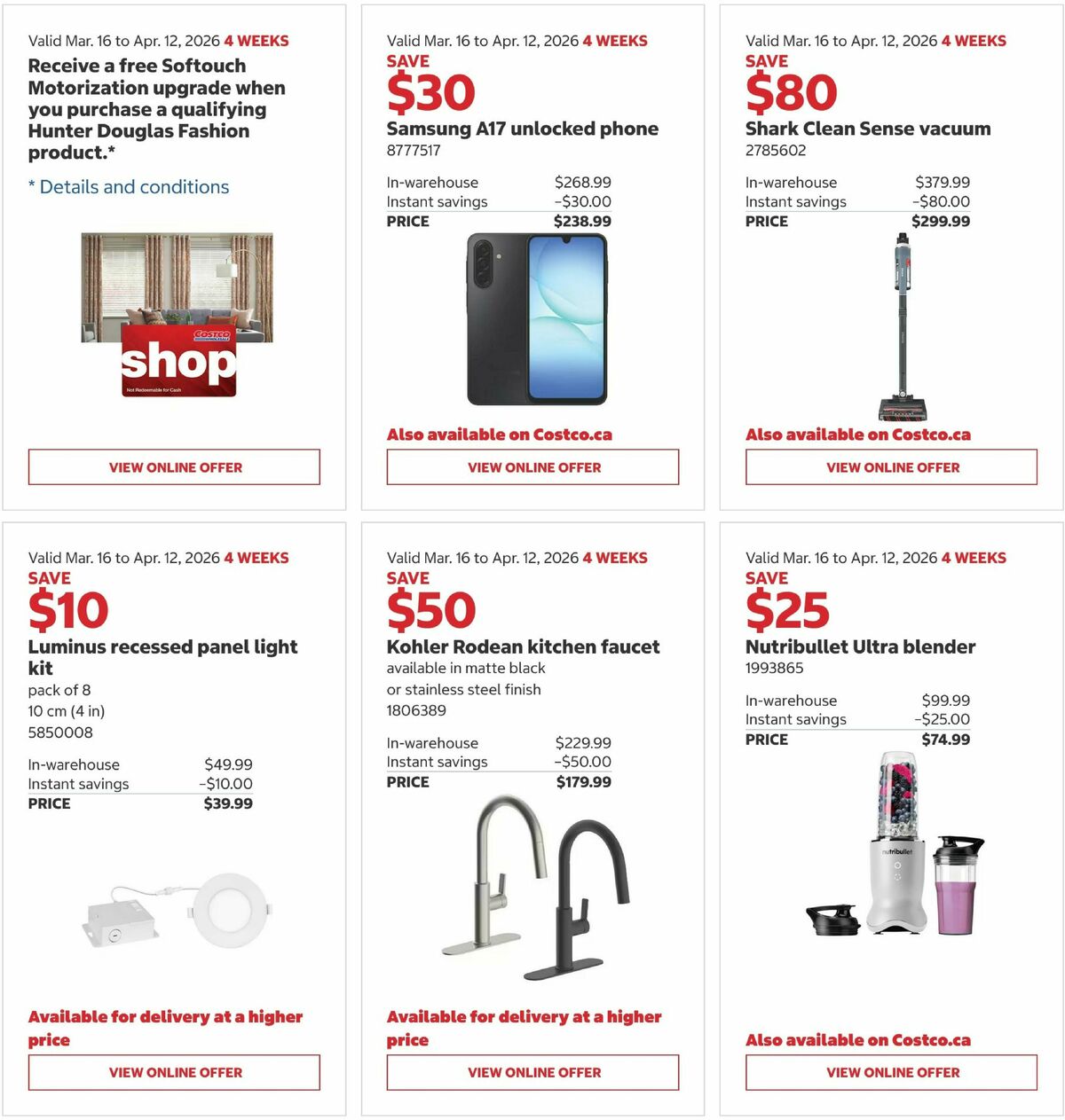 Costco Flyer from March 16