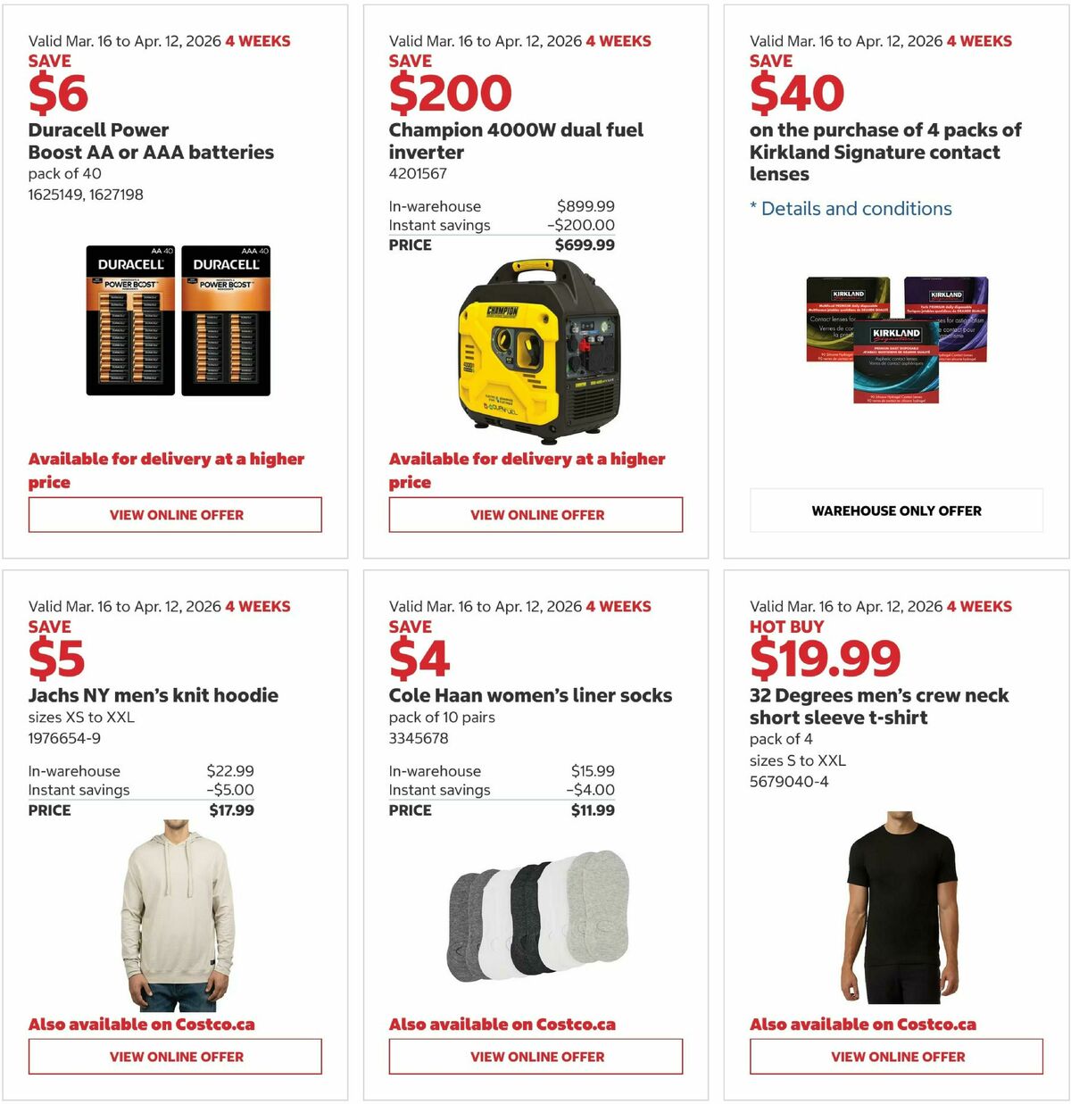 Costco Flyer from March 16