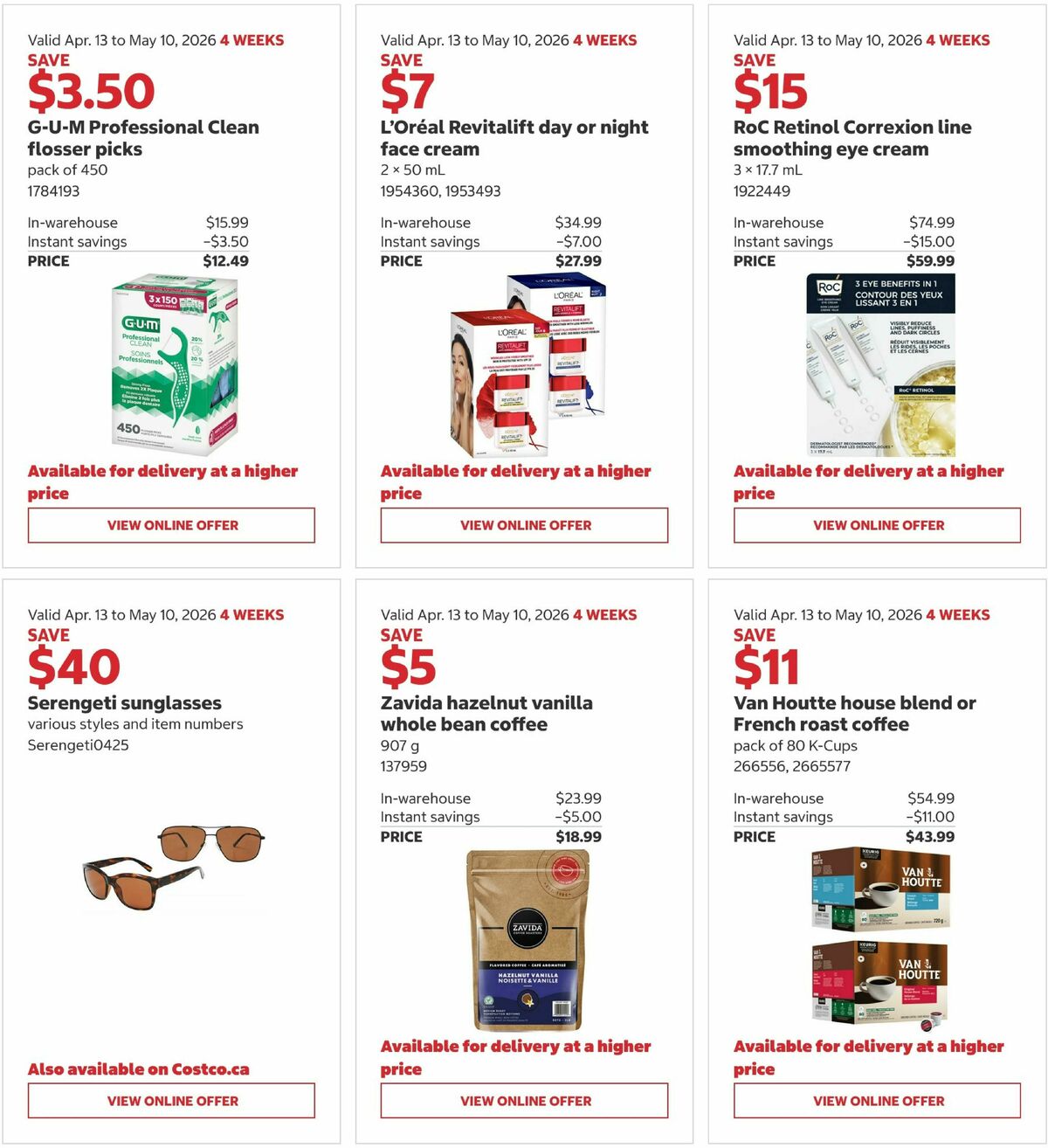 Costco Flyer from April 13