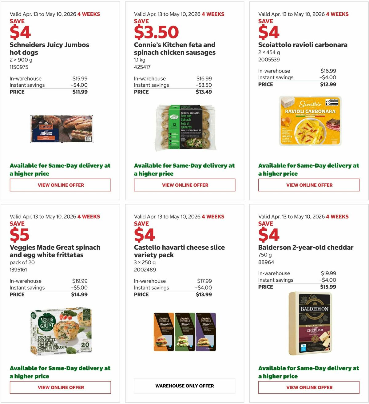 Costco Flyer from April 13