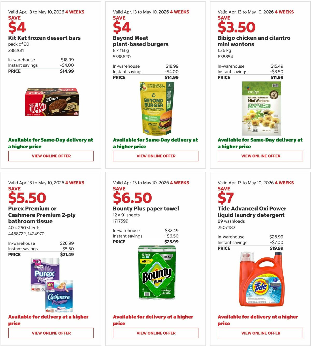 Costco Flyer from April 13