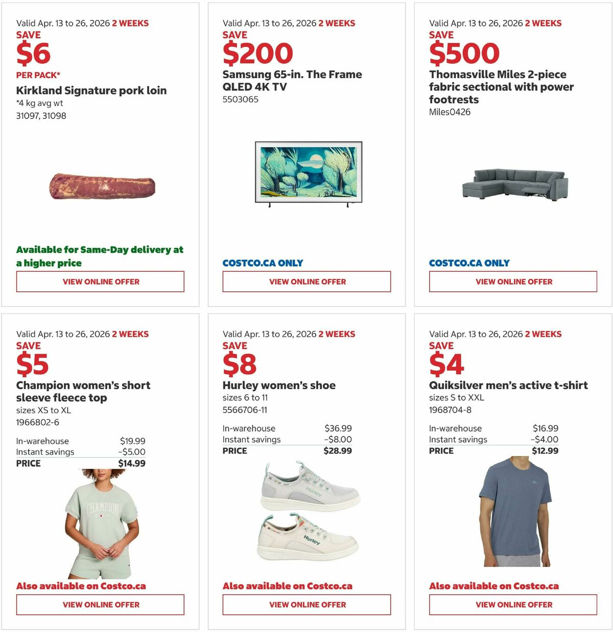 Costco Flyer from April 13