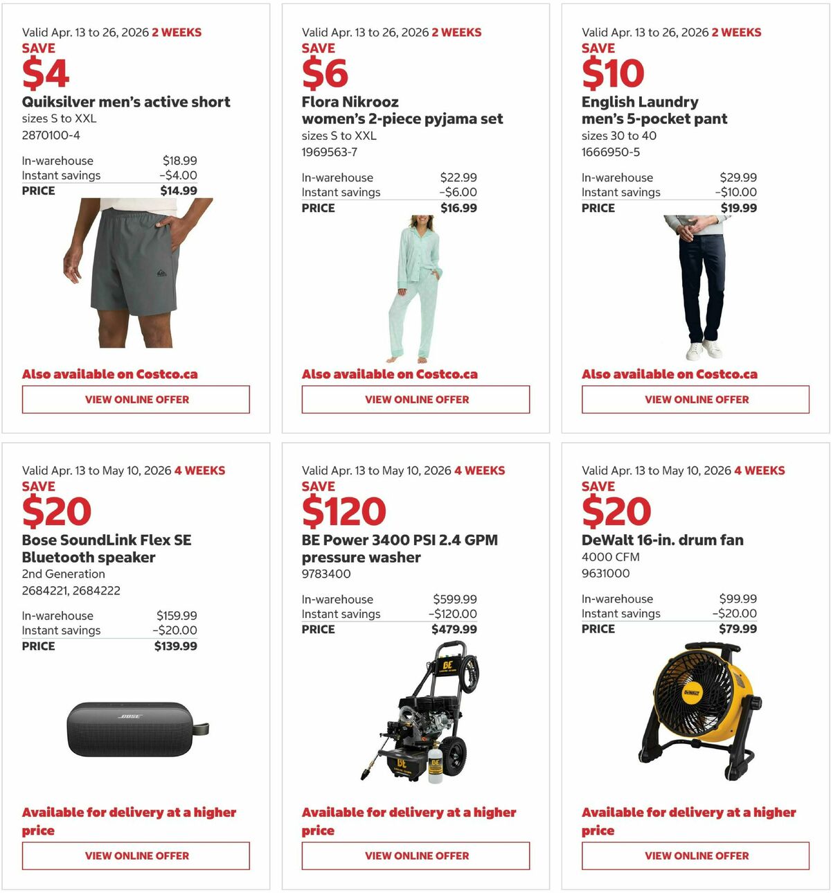 Costco Flyer from April 13