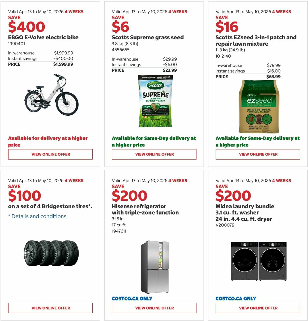 Costco Flyer from April 13