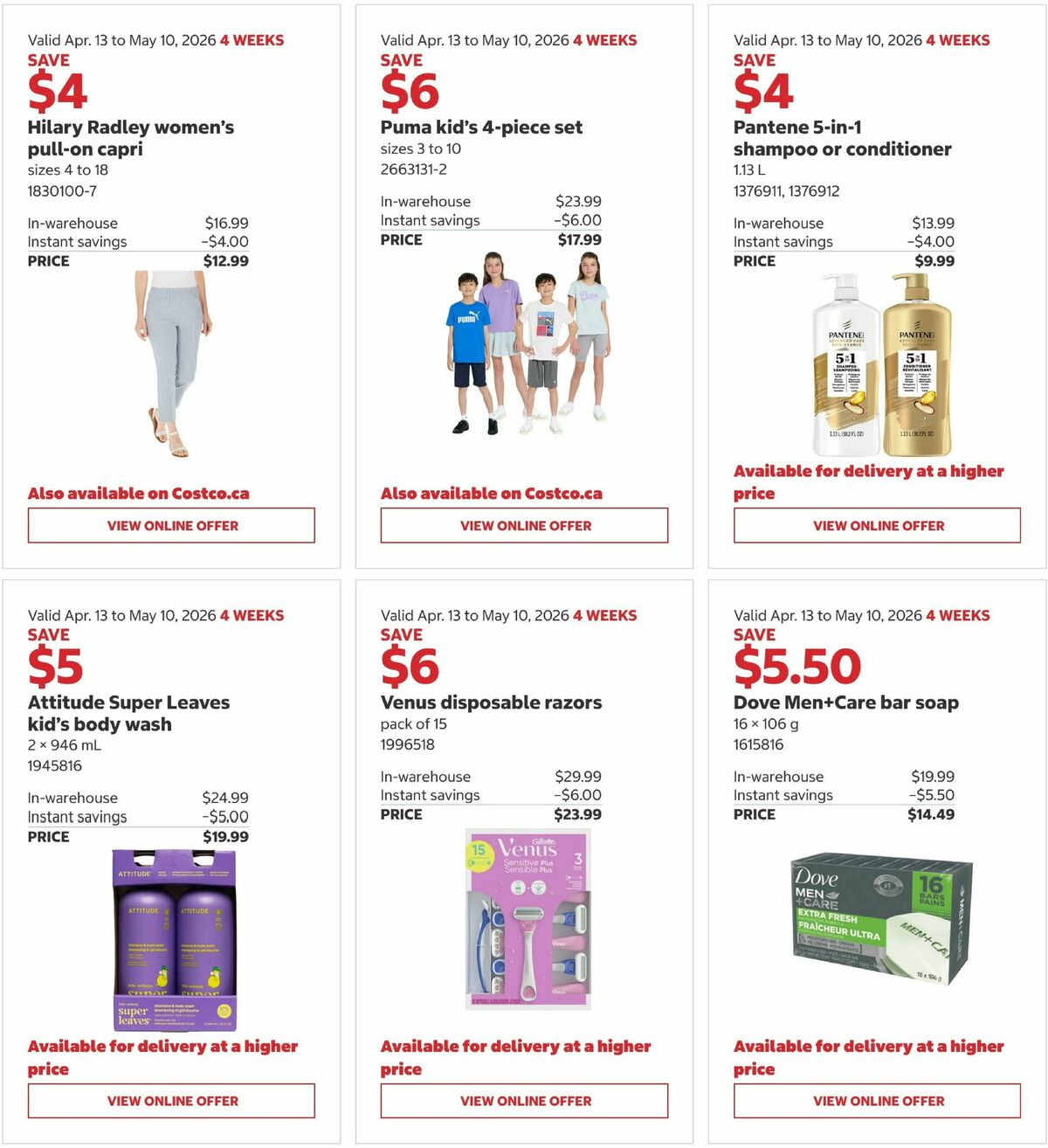 Costco Flyer from April 13