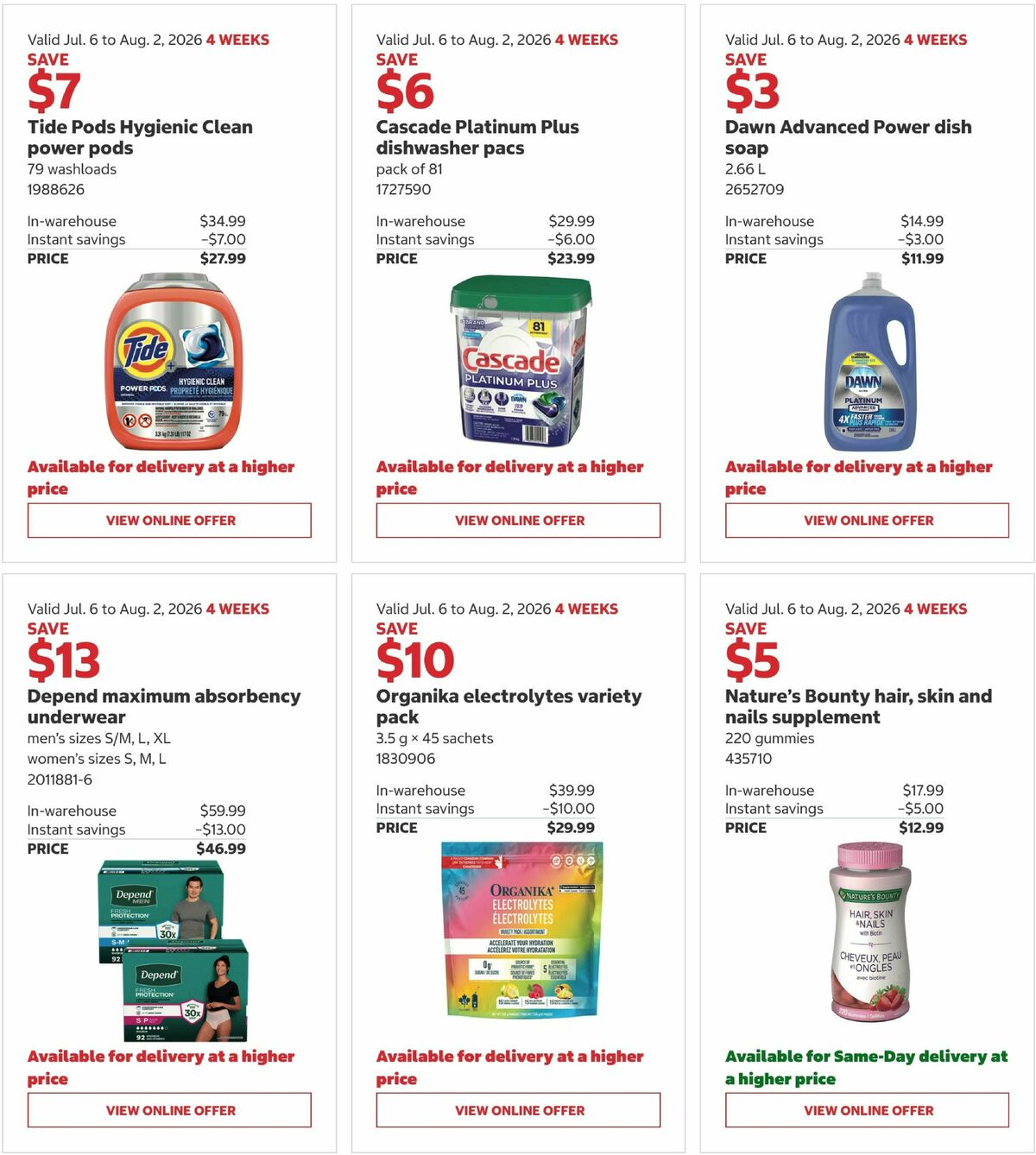 Costco Flyer from July 6