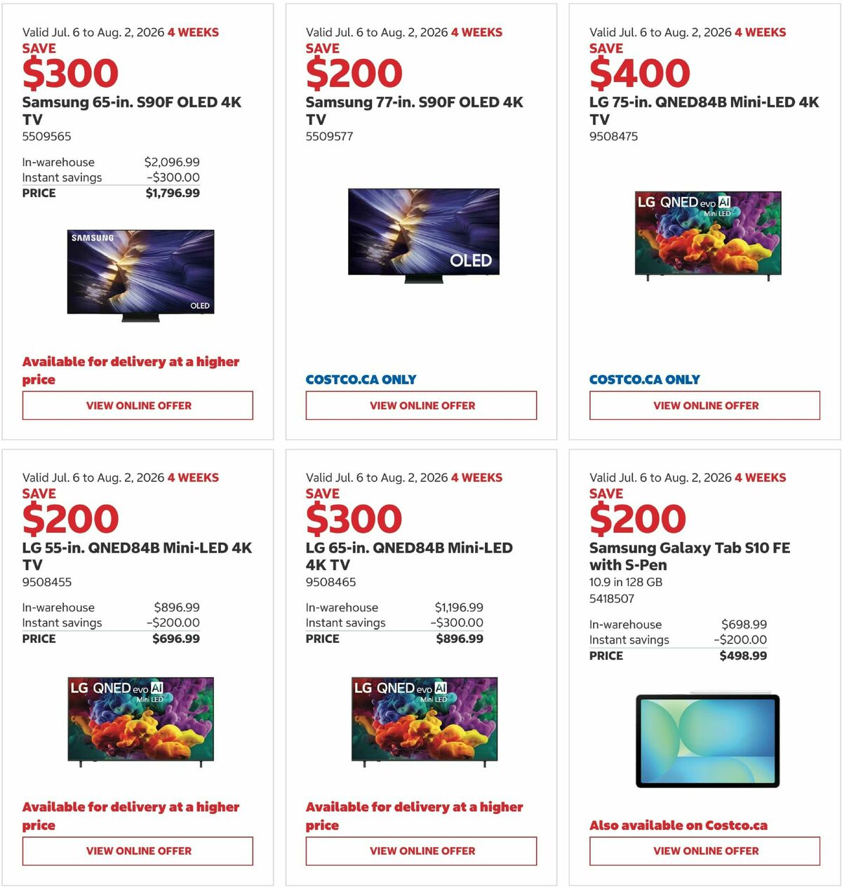 Costco Flyer from July 6