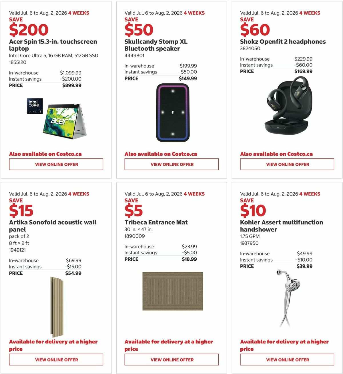 Costco Flyer from July 6