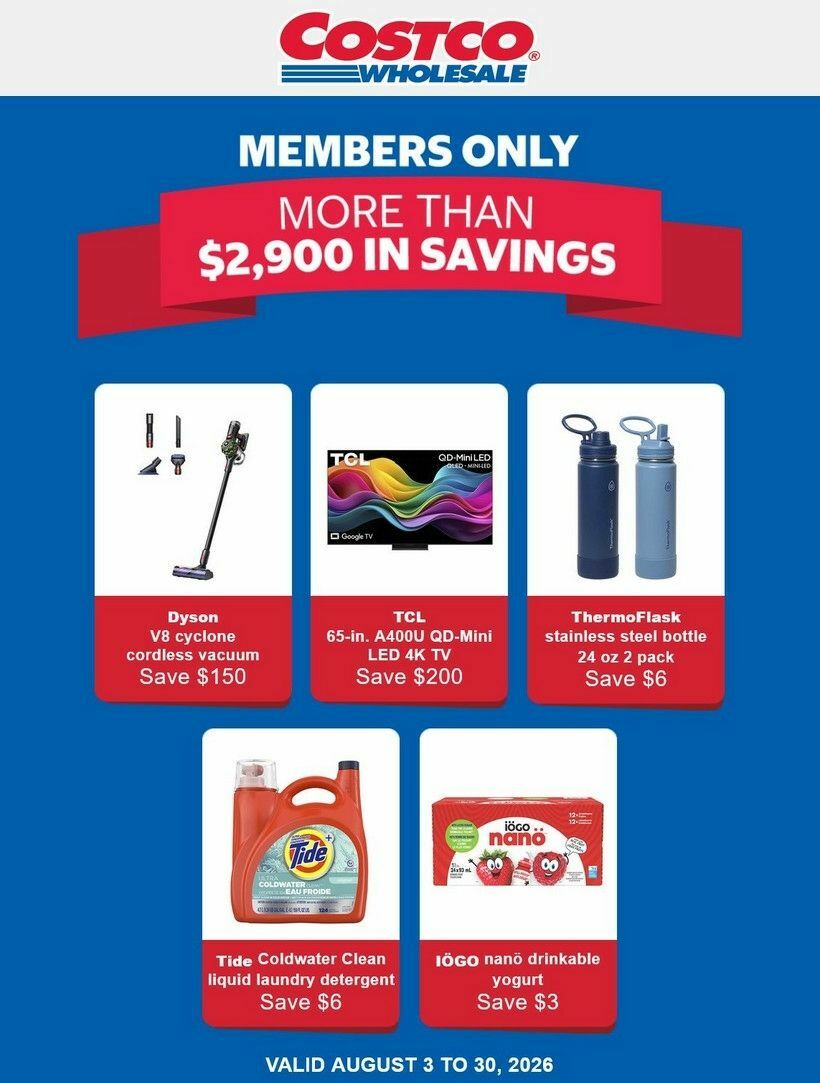 Costco Flyer from August 3