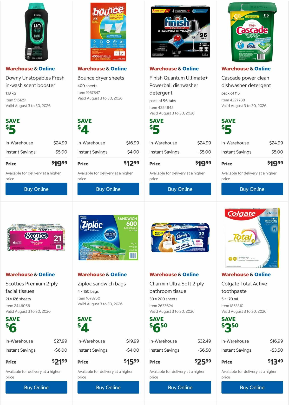 Costco Flyer from August 3