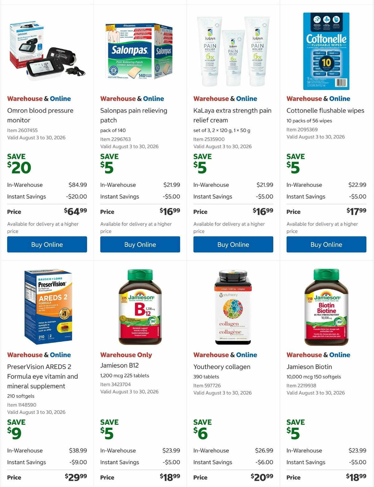 Costco Flyer from August 3