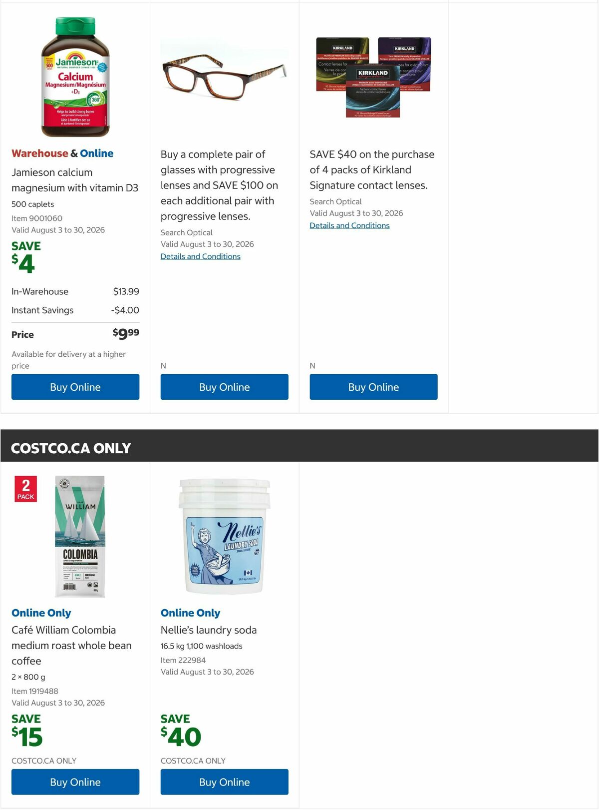 Costco Flyer from August 3