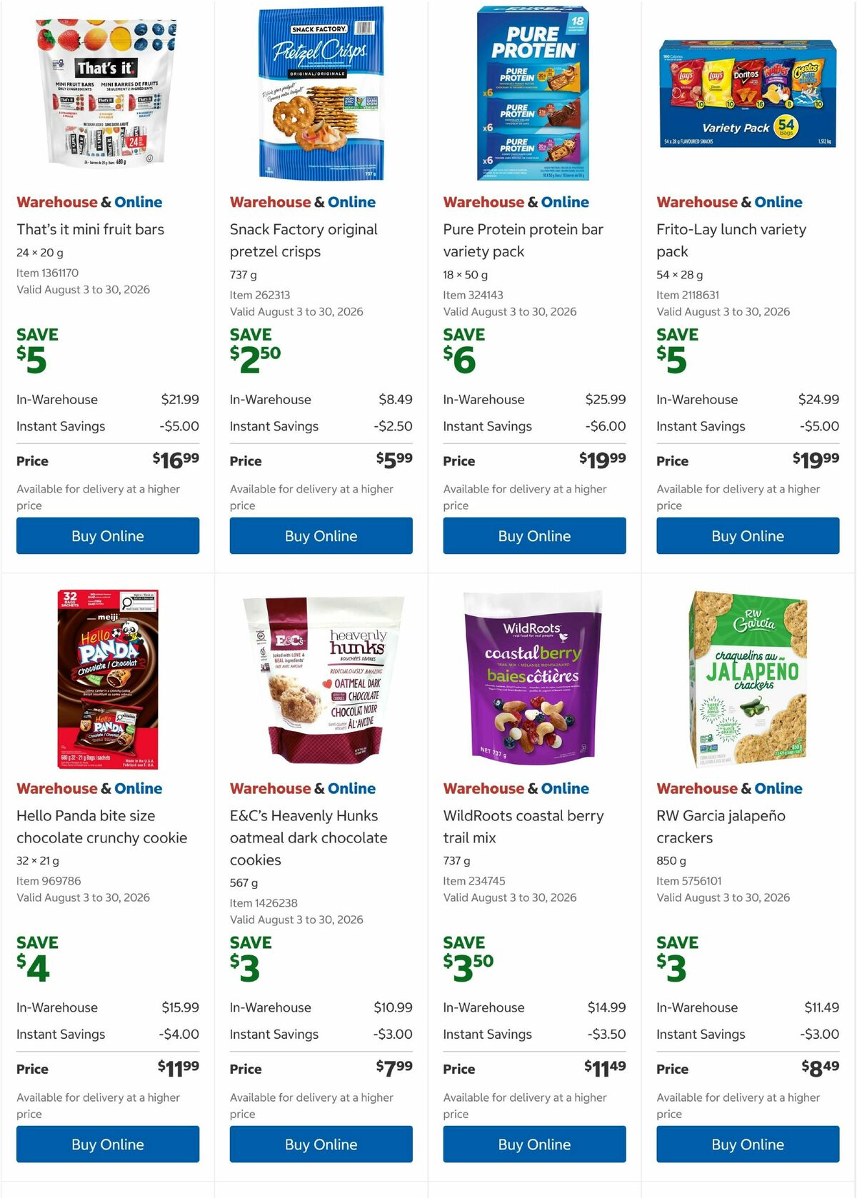Costco Flyer from August 3