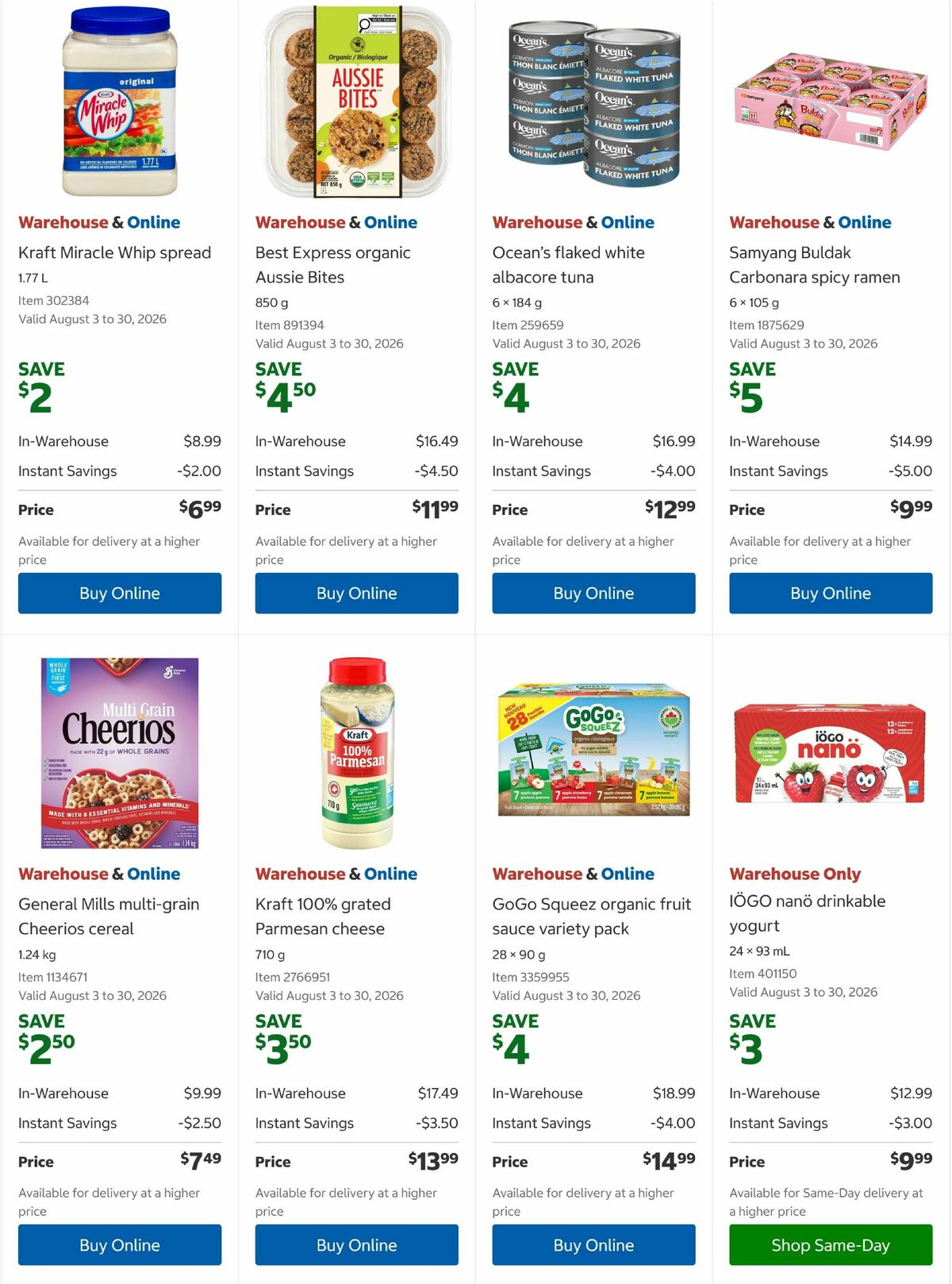 Costco Flyer from August 3