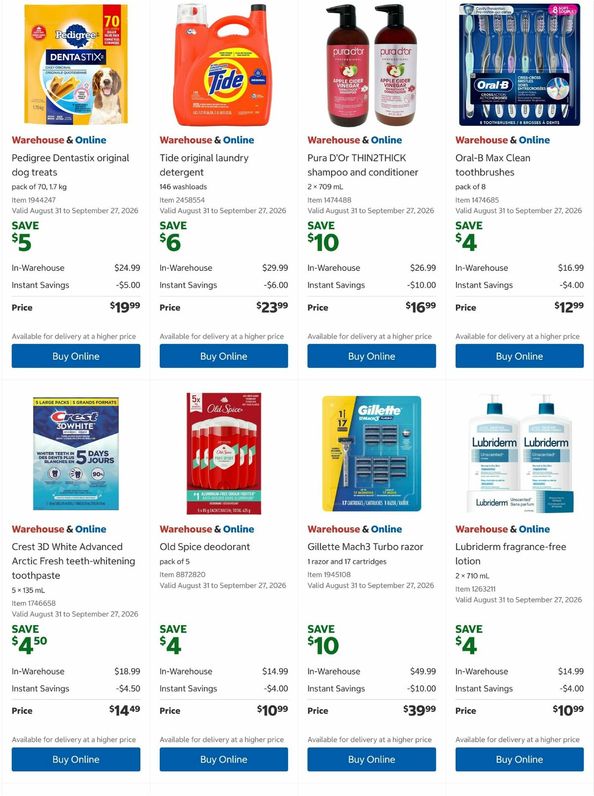 Costco Flyer from August 31