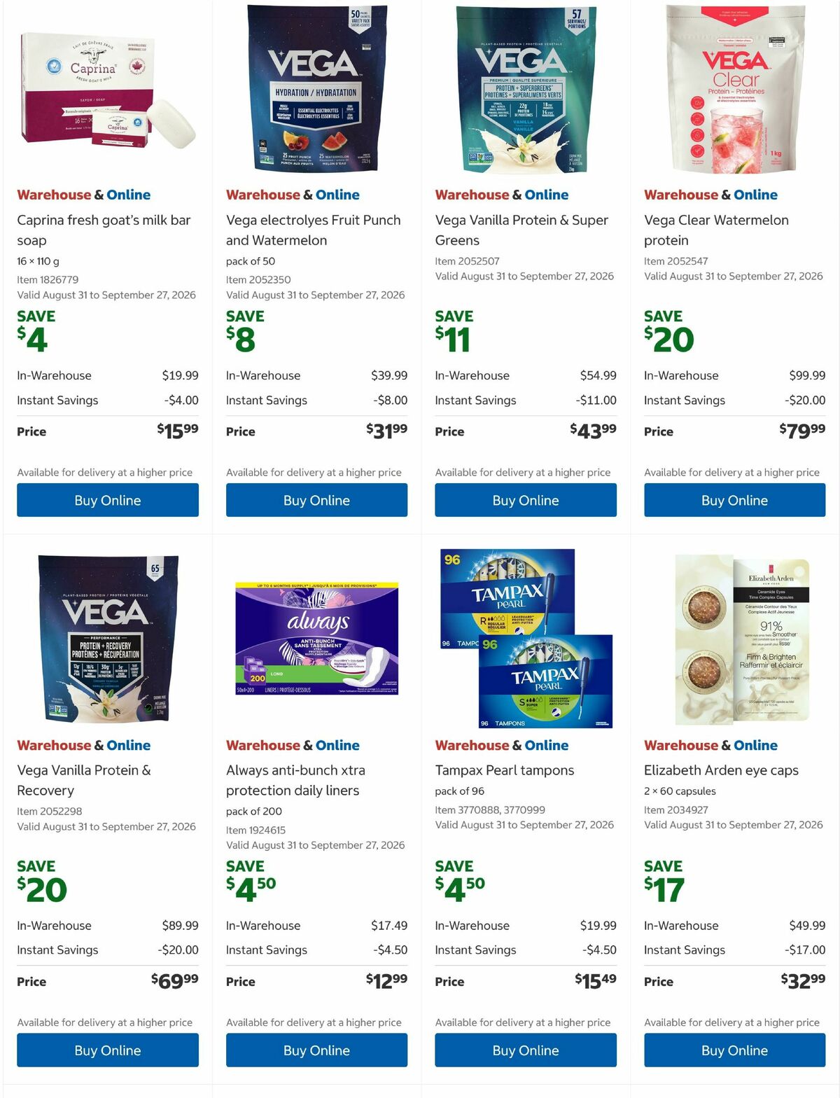 Costco Flyer from August 31