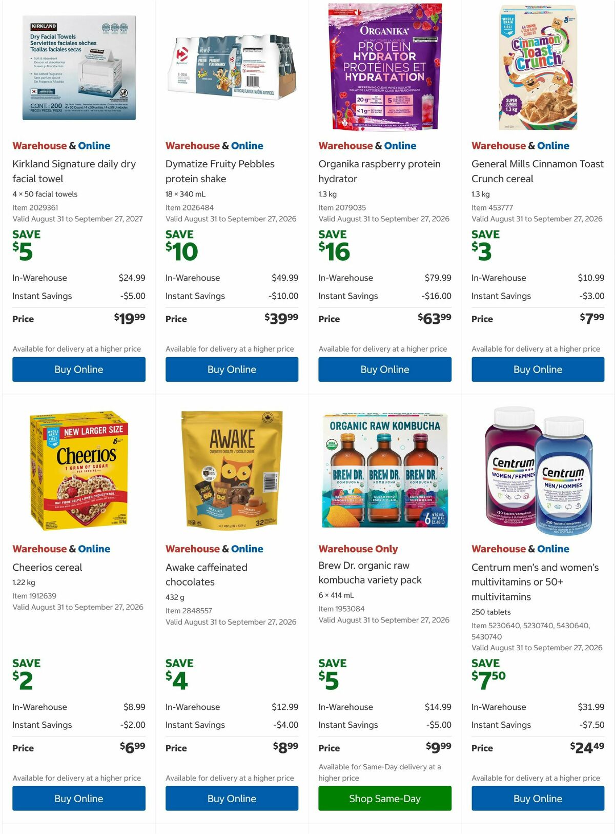 Costco Flyer from August 31